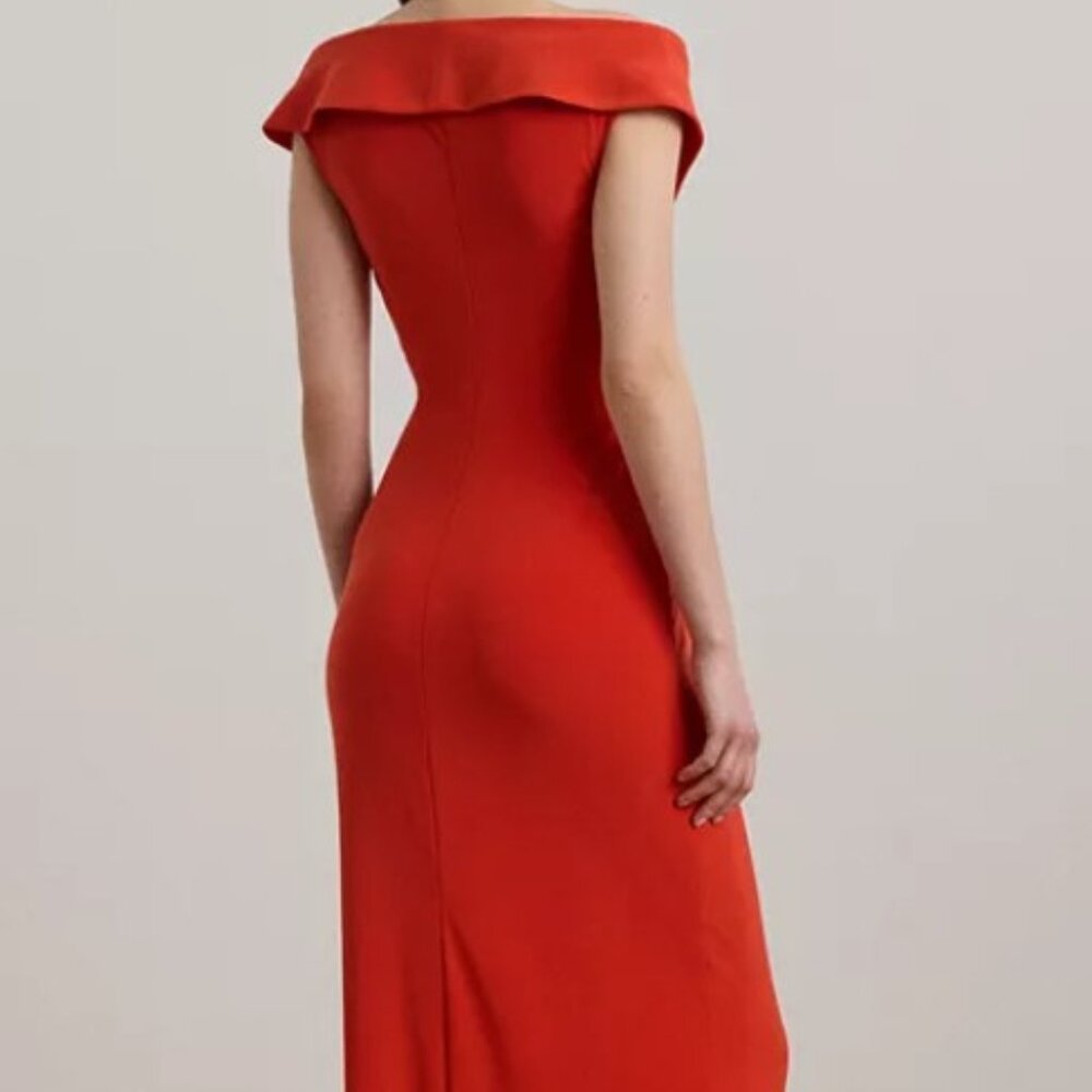 LAUREN RALPH LAUREN JERSEY OFF-THE-SHOULDER GOWN SIZE 0 - Picture 2 of 9